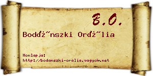 Bodánszki Orália névjegykártya